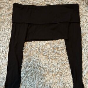 Black Off-Shoulder Long Sleeve Top